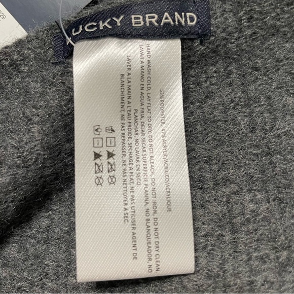 Lucky Brand oversized fringed scarf - Picture 7 of 7